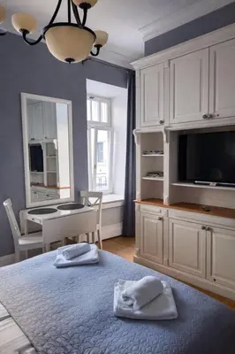 Kuchnia lub aneks kuchenny w obiekcie Ivory Studio Deluxe City Center Hoza