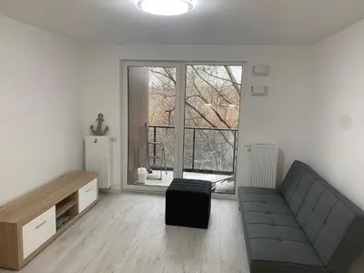 Część wypoczynkowa w obiekcie Warsaw Apartment with Parking