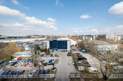Widok na miasto Warszawa z tego apartamentu