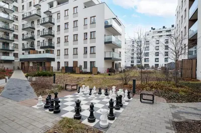 Budynek, w którym mieści się apartament