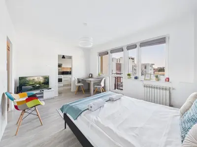 Telewizja i/lub zestaw kina domowego w obiekcie Sosnowskiego SuperApart - comfort on Ursynow