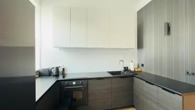 Kuchnia lub aneks kuchenny w obiekcie Apartament Warszawa