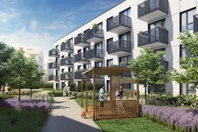 Budynek, w którym mieści się apartament