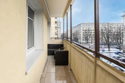Balkon lub taras w obiekcie Lumina lux apartment with balcony in the center of Warsaw