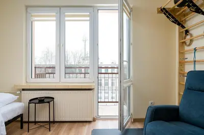 Plan piętra w obiekcie Praga Grajewska Comfort Studio by BookingHost