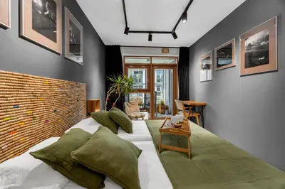 Część wypoczynkowa w obiekcie Muranów 14th Floor Apt - 62m2, Parking, Balcony - by Rentujemy