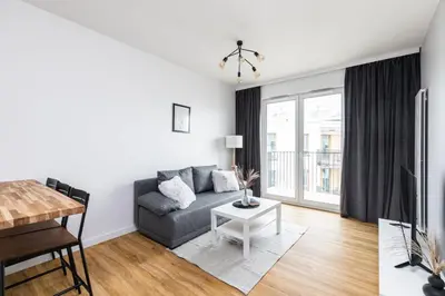 Część wypoczynkowa w obiekcie Św Stanisława SuperApart - Comfortable Apartment with Parking
