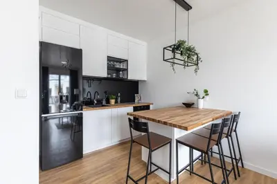 Kuchnia lub aneks kuchenny w obiekcie Św Stanisława SuperApart - Comfortable Apartment with Parking