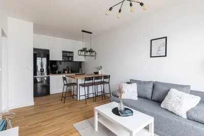 Kuchnia lub aneks kuchenny w obiekcie Św Stanisława SuperApart - Comfortable Apartment with Parking