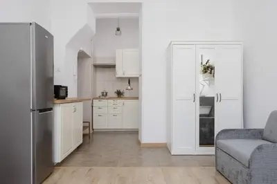 Kuchnia lub aneks kuchenny w obiekcie Stylish Wilcza Studio in the Heart of Warsaw by Noclegi Renters