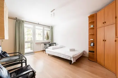 Łóżko lub łóżka w pokoju w obiekcie Bielany Urban Living Apartment by BookingHost