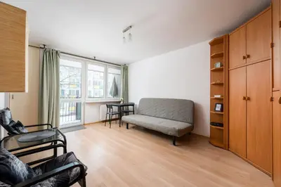 Część wypoczynkowa w obiekcie Bielany Urban Living Apartment by BookingHost