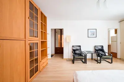 Część wypoczynkowa w obiekcie Bielany Urban Living Apartment by BookingHost