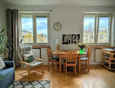 Część wypoczynkowa w obiekcie Green Bielany Studio