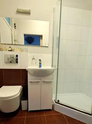 Łazienka w obiekcie Green Bielany Studio