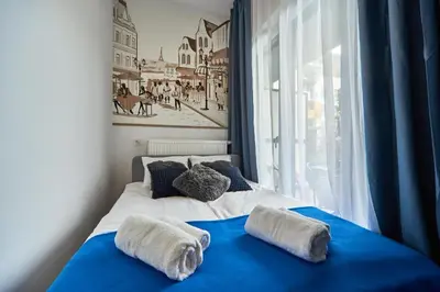 Łóżko lub łóżka w pokoju w obiekcie Modern Apartment Białołęka with Garden - BOOK IT WARSAW