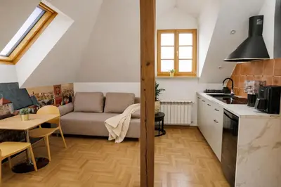 Kuchnia lub aneks kuchenny w obiekcie Castle apartment Piwna