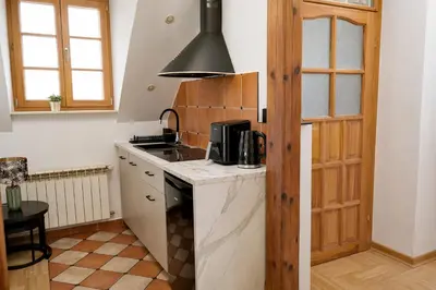 Kuchnia lub aneks kuchenny w obiekcie Castle apartment Piwna