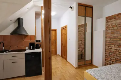 Kuchnia lub aneks kuchenny w obiekcie Castle apartment Piwna