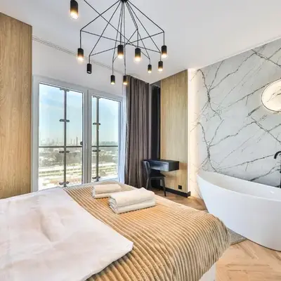 Kasprzaka 29 Wola Tower Apt z Wanną i Widokiem Na Panoramę Centrum By Perfect Apart 1231