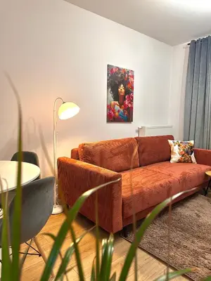 Część wypoczynkowa w obiekcie Apartament A142 , near Airport Chopin , free parking