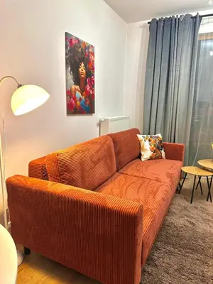 Część wypoczynkowa w obiekcie Apartament A142 , near Airport Chopin , free parking