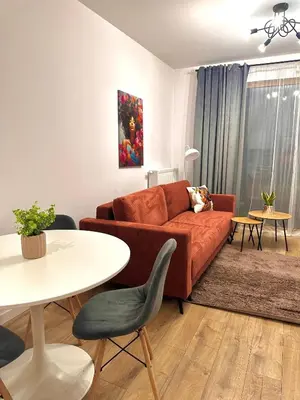Część wypoczynkowa w obiekcie Apartament A142 , near Airport Chopin , free parking