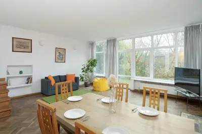 Część wypoczynkowa w obiekcie Rzymska Warsaw House Apartment by Solarento