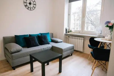 Część wypoczynkowa w obiekcie Bitwy Warszawskiej City Warsaw Apartment by Solarento