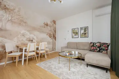 Część wypoczynkowa w obiekcie Gocław Harmony Apartments Znanieckiego by Solarento