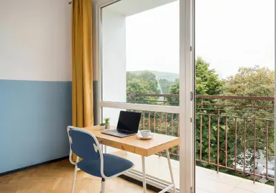 Balkon lub taras w obiekcie Panoramic Parkview in Central Warsaw