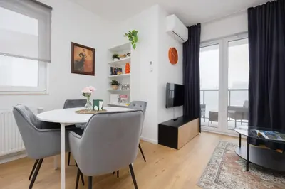 Część wypoczynkowa w obiekcie Gocław Prime Apartments Umińskiego by Solarento