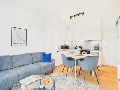 Część wypoczynkowa w obiekcie Gocław Prime Apartments Umińskiego by Solarento