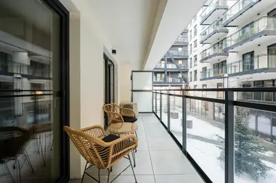 Plan piętra w obiekcie Na Okrzei Serce Pragi Chic Apartment by BookingHost