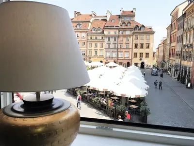 Widok na miasto Warszawa z tego aparthotelu
