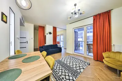 Część wypoczynkowa w obiekcie PerfectApart Kasprzaka 29 Wola Tower Garaż 314