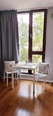 Część wypoczynkowa w obiekcie HomeComfort Apartament Boho