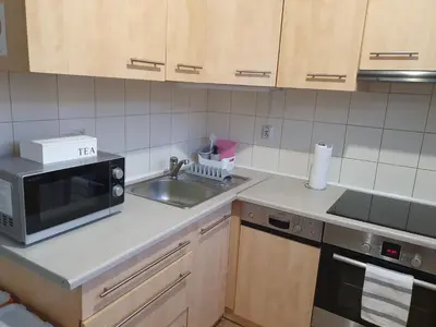 Kuchnia lub aneks kuchenny w obiekcie Apartment na Saskiej Kępie