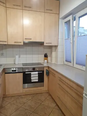 Kuchnia lub aneks kuchenny w obiekcie Apartment na Saskiej Kępie