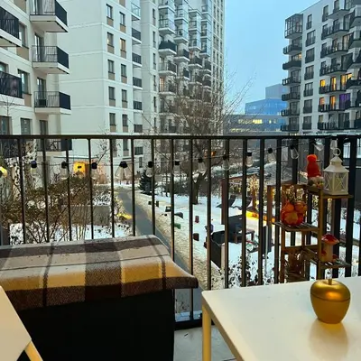 Balkon lub taras w obiekcie Apartamenty Domaniewska