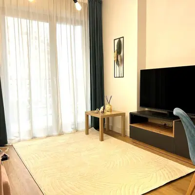Telewizja i/lub zestaw kina domowego w obiekcie Apartamenty Domaniewska