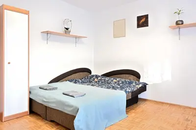 Łóżko lub łóżka w pokoju w obiekcie D&A Apartaments Wiktorska, metro Racławicka