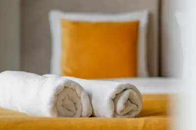 Łóżko lub łóżka w pokoju w obiekcie Urban Chic - Luxury Studio - Mennica Residence
