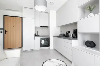 Kuchnia lub aneks kuchenny w obiekcie Towarowa Towers - 12 piętro - piękny widok - 2 pokoje