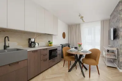 Kuchnia lub aneks kuchenny w obiekcie Unique Studio for 4 Guests with Underground Parking by Noclegi Renters