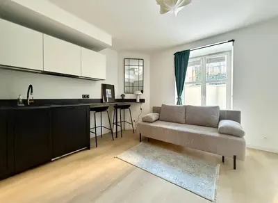 Część wypoczynkowa w obiekcie Cozy Stay Kępna Apartment
