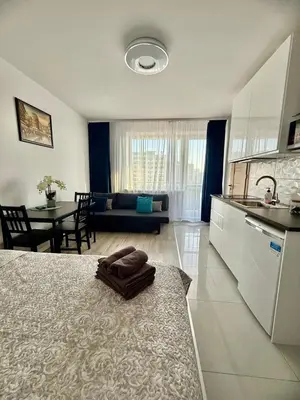 Kuchnia lub aneks kuchenny w obiekcie A&Y Apartments Airport Chopin Modzelewskiego