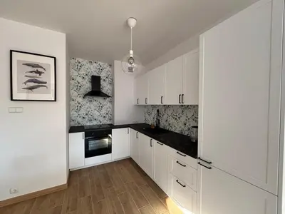 Kuchnia lub aneks kuchenny w obiekcie Apartament Branickiego 11