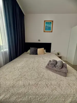 Łóżko lub łóżka w pokoju w obiekcie A&Y StudioApartments Galeria Mokotów Modzelewskiego