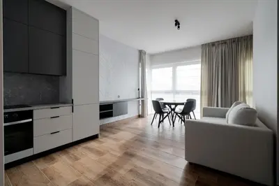 Kuchnia lub aneks kuchenny w obiekcie Apartamenty Szelągowskiej